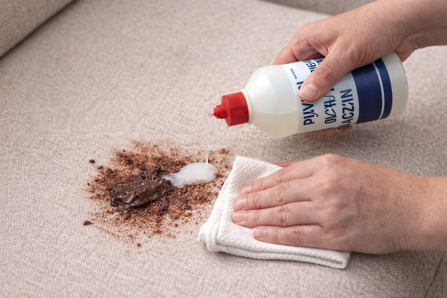 Jak usunąć plamy z czekolady z kanapy?