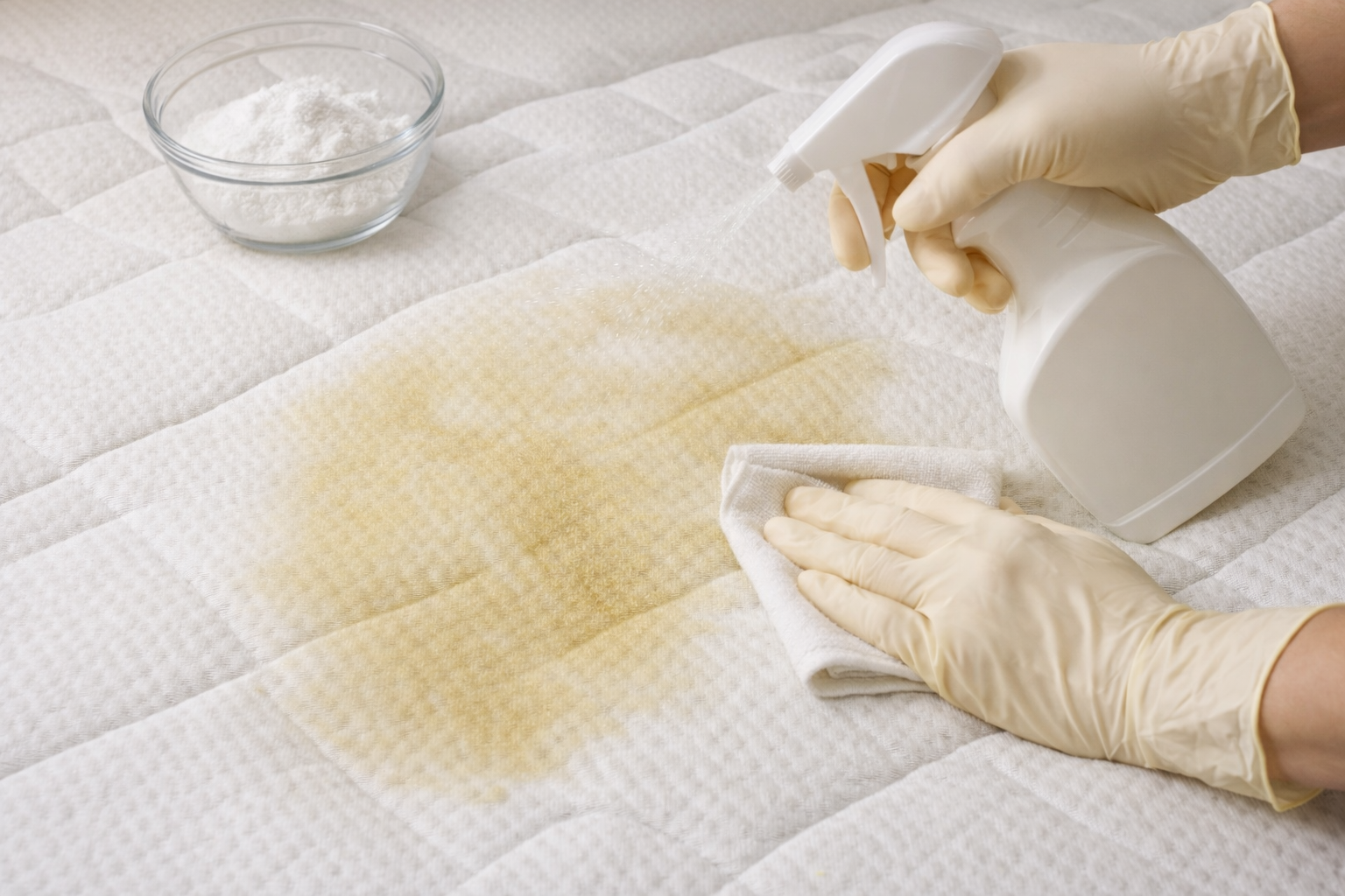 Jak usunąć plamy z moczu z materaca?
